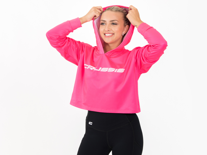 Dmska mikina krtka NEON PINK