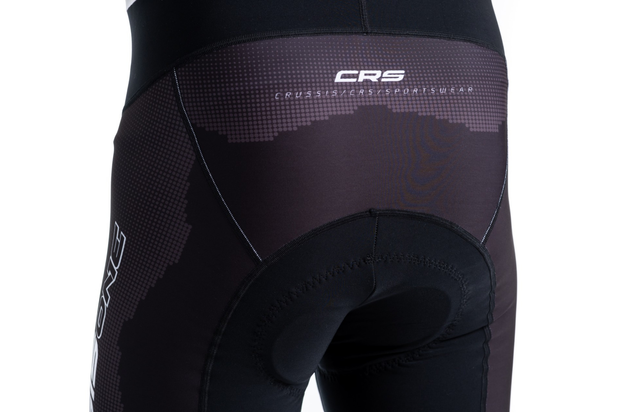 Cyklistické kalhoty se šlemi CRUSSIS - ONE, černá/bílá