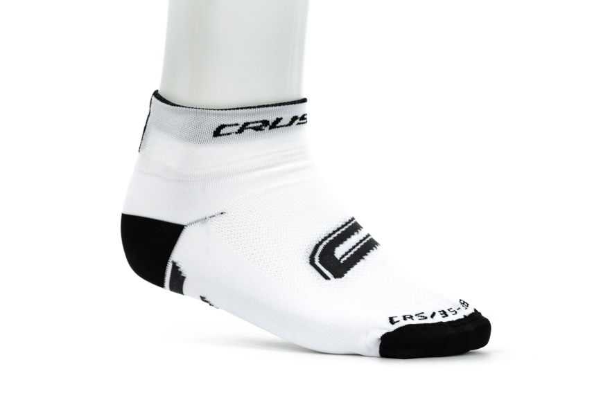 Cyklistické ponožky CRUSSIS, bielo / čierne