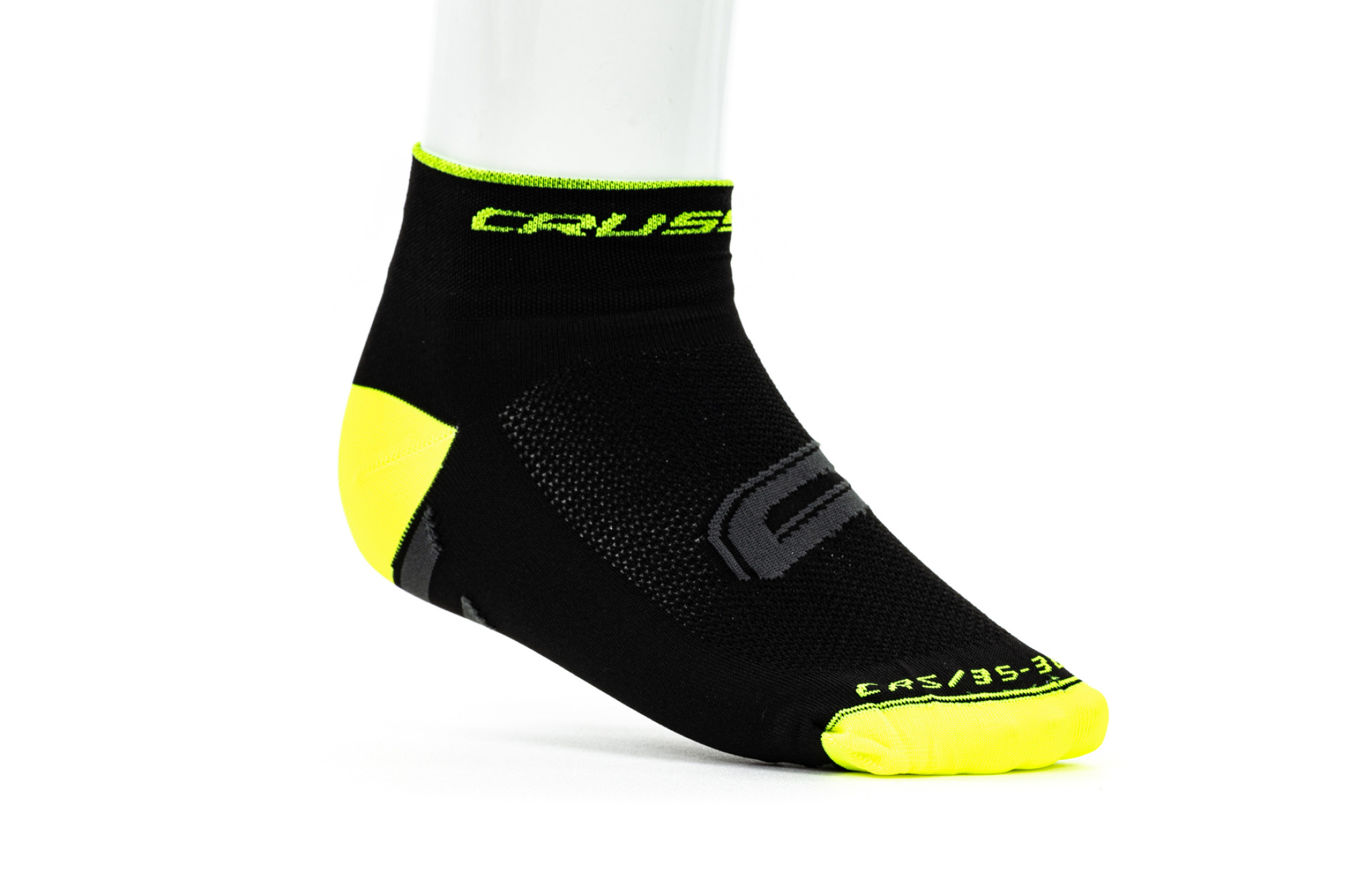 Crussis Cyklistické ponožky CRUSSIS, černo/žluté