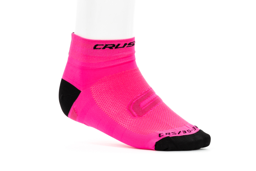 Cyklistické ponožky CRUSSIS, ružovo / čierne
