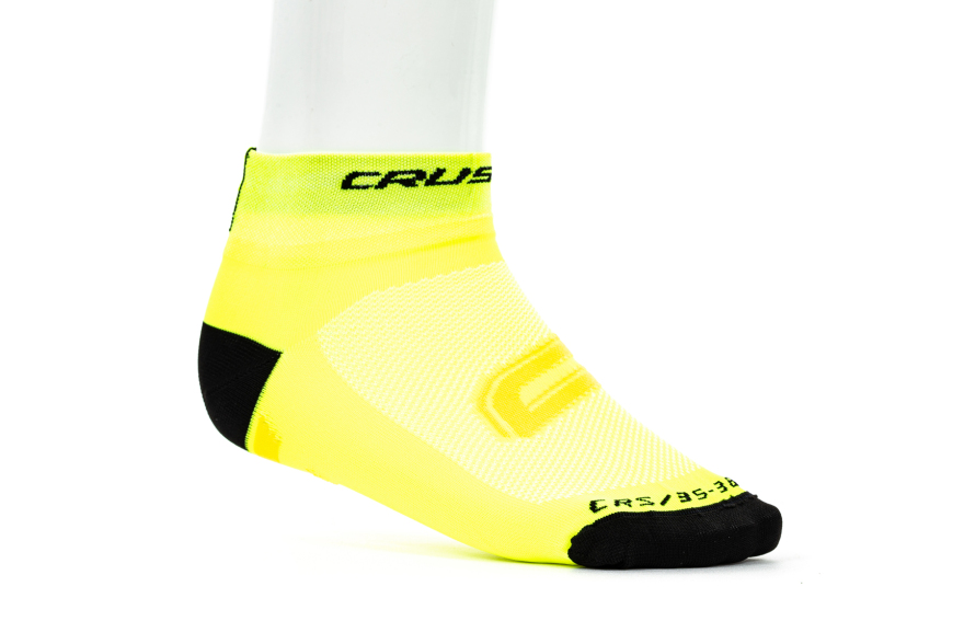 Cyklistické ponožky CRUSSIS, žlto / čierne
