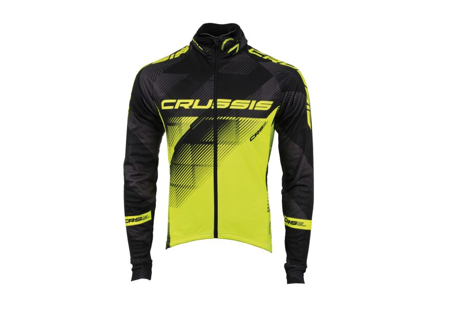 Cyklistick bunda CRUSSIS - ierna / lt fluo